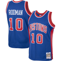 Kooe D.Pistons #10 Dennis Rodman Mitchell & Ness Royal 198889 Hardwood Classics Swingman Jerseys