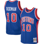 Kooe D.Pistons #10 Dennis Rodman Mitchell & Ness Royal 198889 Hardwood Classics Swingman Jerseys