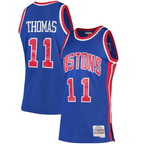 Kooe D.Pistons #11 Isiah Thomas Mitchell & Ness Blue 198889 Hardwood Classics Swingman Jerseys