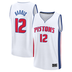 Kooe D.Pistons #12 Tobias Harris  White Fast Break Replica Player Jerseys - Association Edition