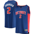 Kooe D.Pistons #2 Cade Cunningham  Blue 2021 Draft First Round Pick Fast Break Replica Jerseys - Icon Edition