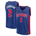 Kooe D.Pistons #2 Cade Cunningham  Blue Fast Break Replica Player Jerseys - Icon Edition