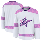 Kooe D.Stars White 2024 Hockey Fights Cancer Practice Jerseys