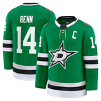 Kooe D.Stars #14 Jamie Benn Kelly Green Home Premium Jerseys