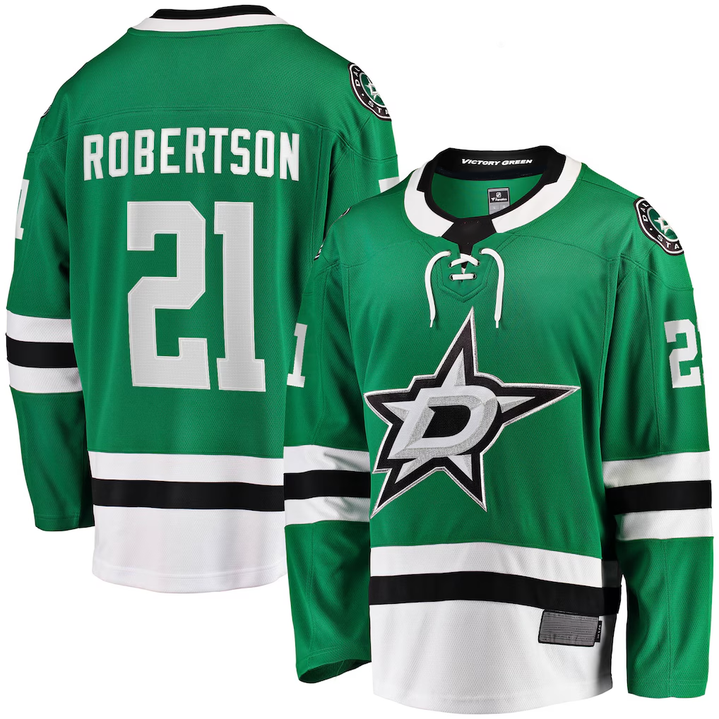 Kooe D.Stars #21 Jason Robertson Kelly Green Home Breakaway Replica Jerseys