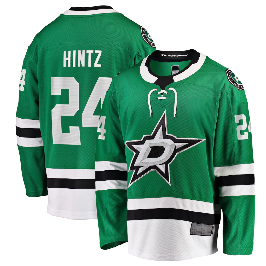 Kooe D.Stars #24 Roope Hintz Kelly Green Home Breakaway Player Jerseys