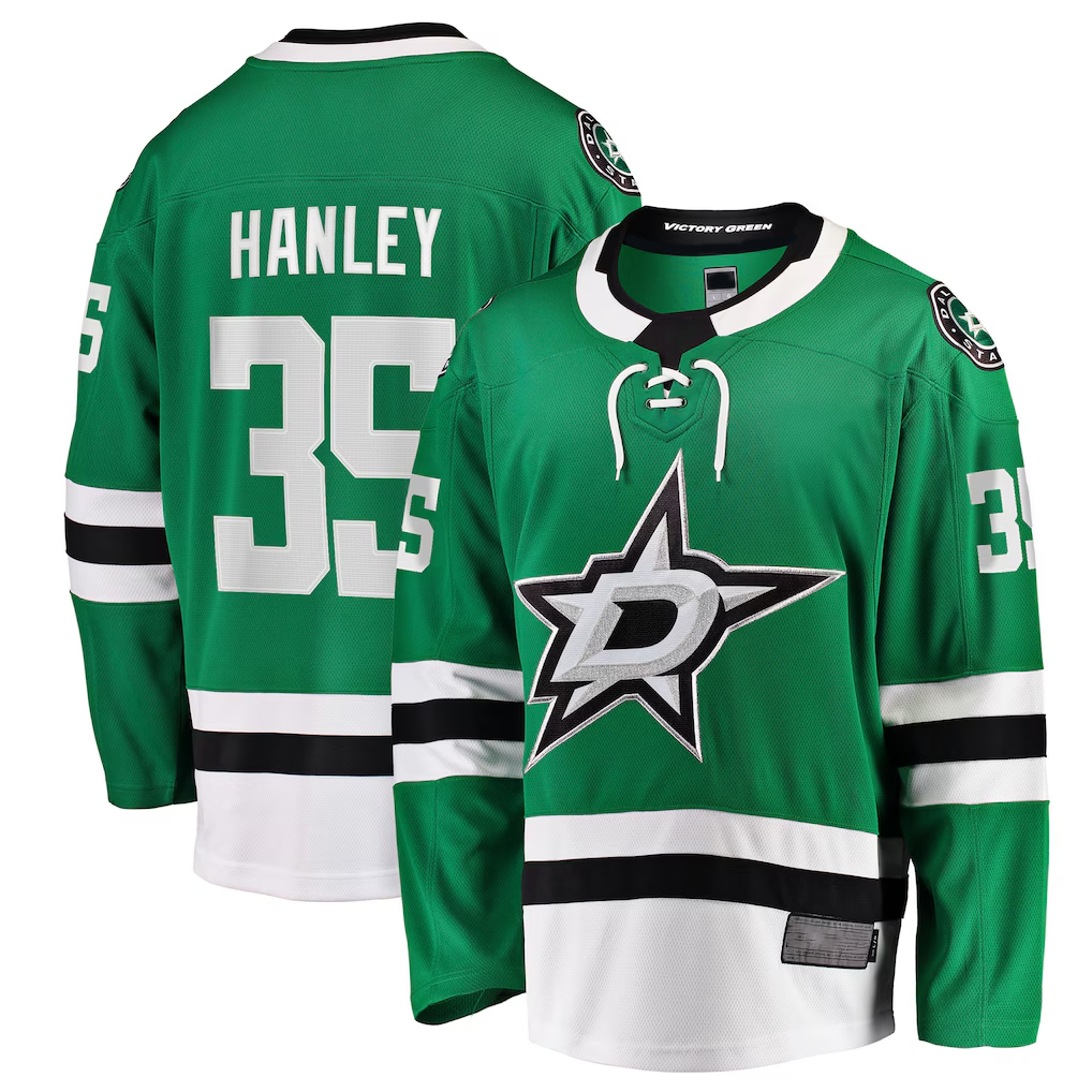 Kooe D.Stars #35 Joel Hanley Kelly Green Breakaway Player Jerseys