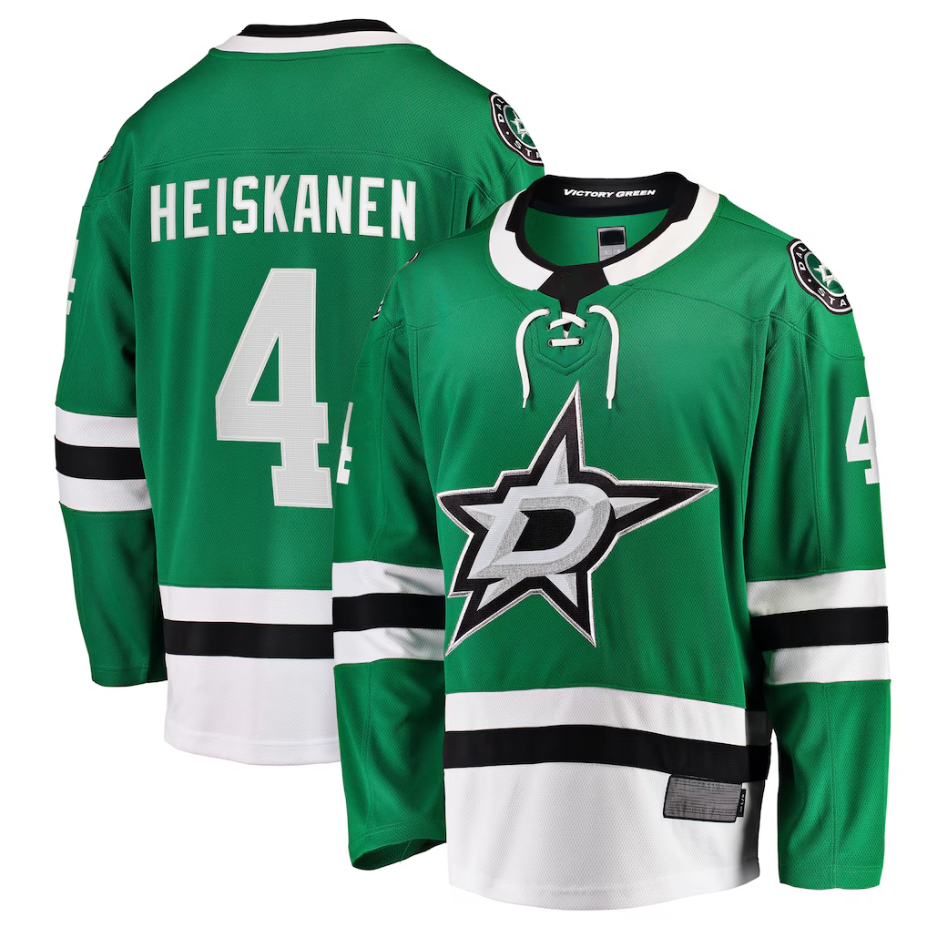 Kooe D.Stars #4 Miro Heiskanen Kelly Green Team Color Breakaway Player Jerseys