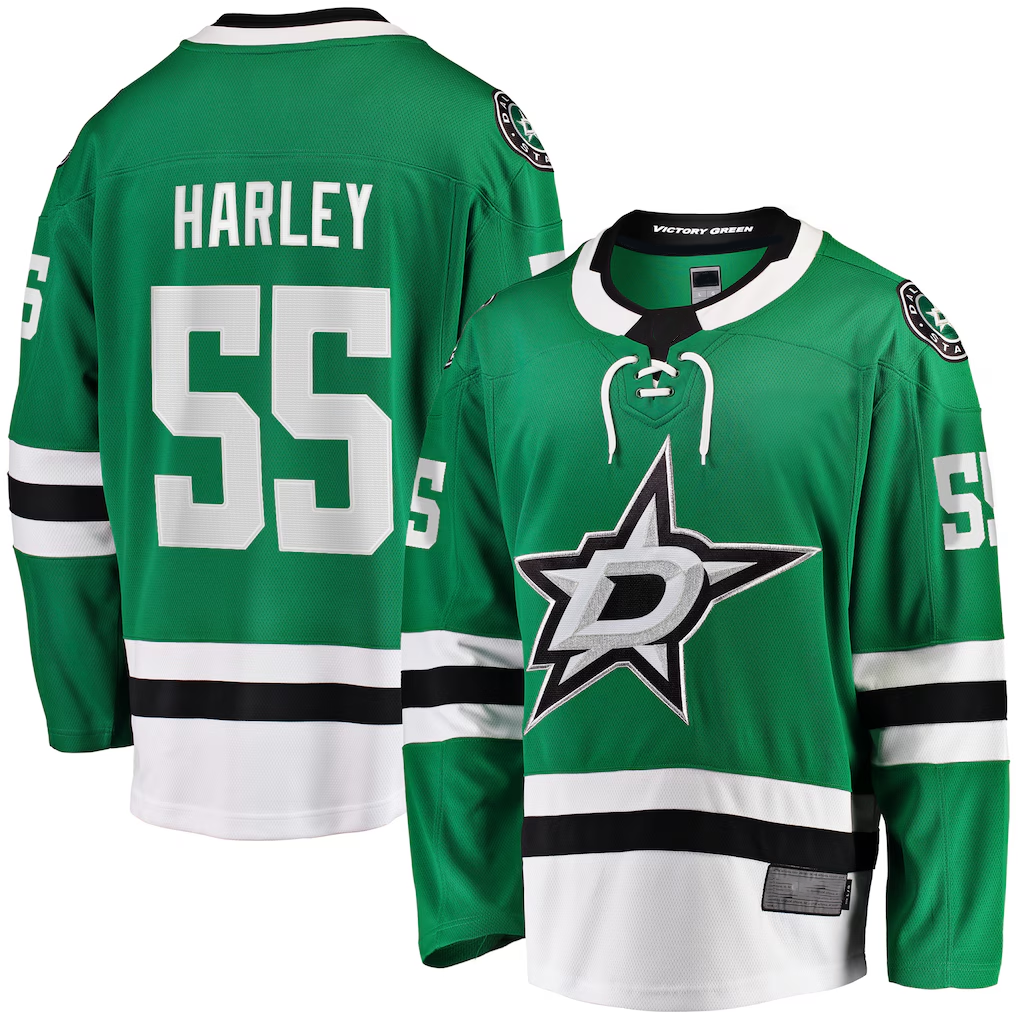 Kooe D.Stars #55 Thomas Harley Kelly Green Home Premier Breakaway Player Jerseys