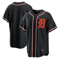 Kooe D.Tigers Black Fashion Out Home Game Blank Player Stitched Jerseys