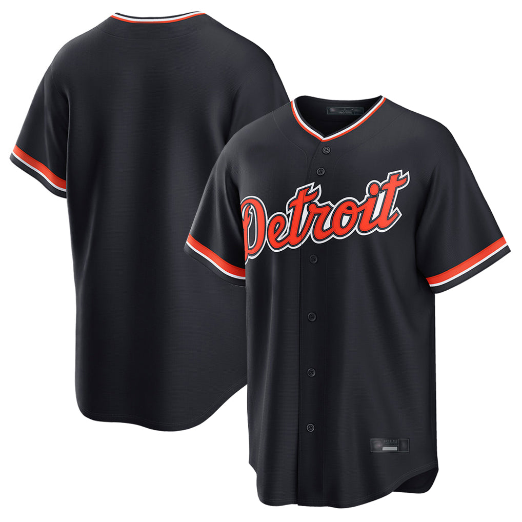 Kooe D.Tigers Navy Home Game Blank Player Stitched Jerseys