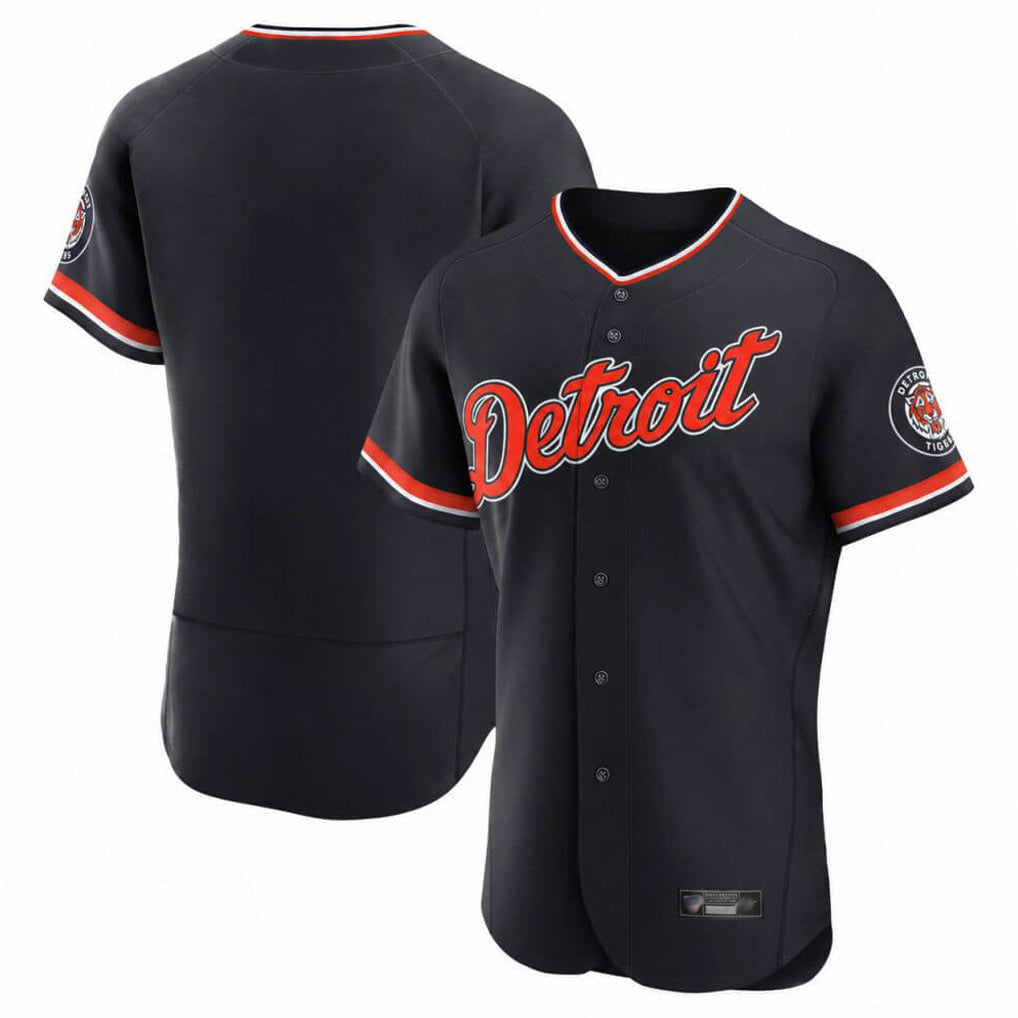 Kooe D.Tigers Navy Limited Elite Home Game Blank Player Stitched Jerseys