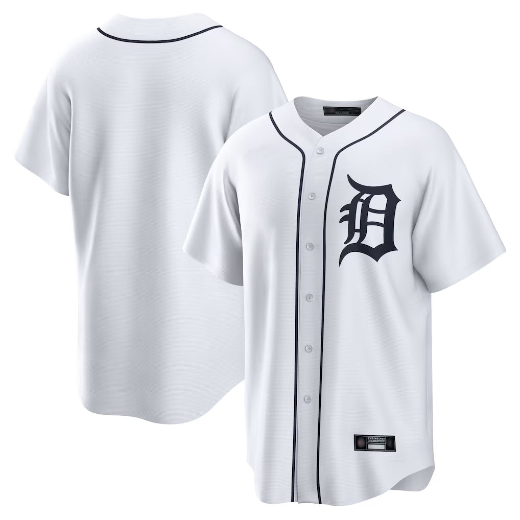 Kooe D.Tigers White Home Game Blank Player Stitched Jerseys