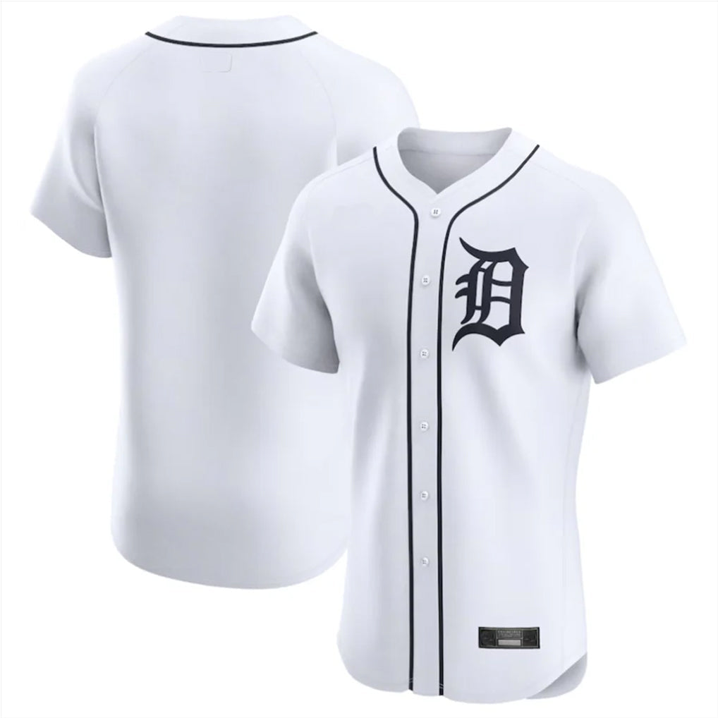 Kooe D.Tigers White Limited Elite Home Blank Player Stitched Jerseys