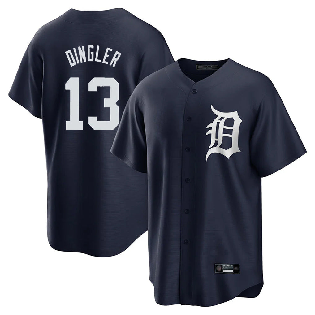 Kooe D.Tigers #13 Dillon Dingler Player Navy Game Home Stitched Jerseys