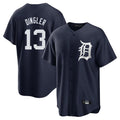 Kooe D.Tigers #13 Dillon Dingler Player Navy Game Home Stitched Jerseys