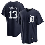 Kooe D.Tigers #13 Dillon Dingler Player Navy Game Home Stitched Jerseys
