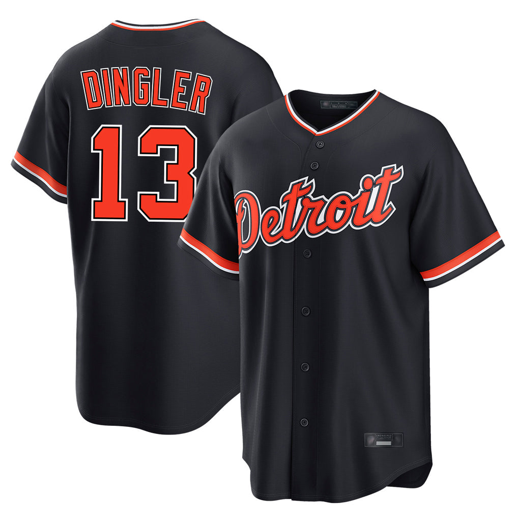 Kooe D.Tigers #13 Dillon Dingler Player Navy Home Game Stitched Jerseys