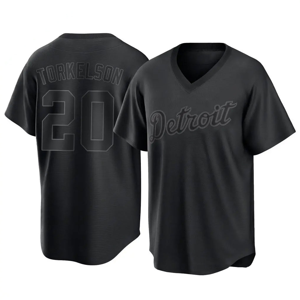 Kooe D.Tigers #20 Spencer Torkelson Player Black T-shirt Home Game Stitched Jerseys