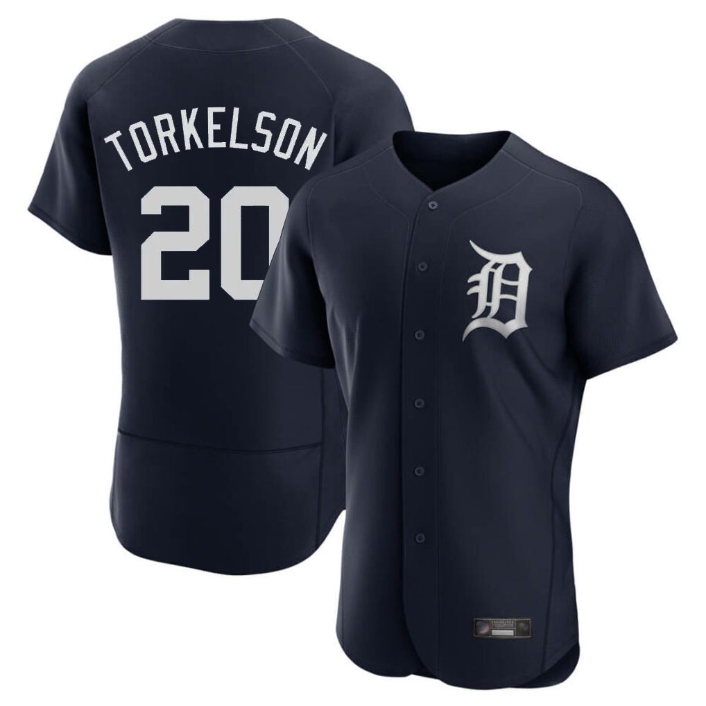 Kooe D.Tigers #20 Spencer Torkelson Player Navy Limited Elite Home Stitched Jerseys