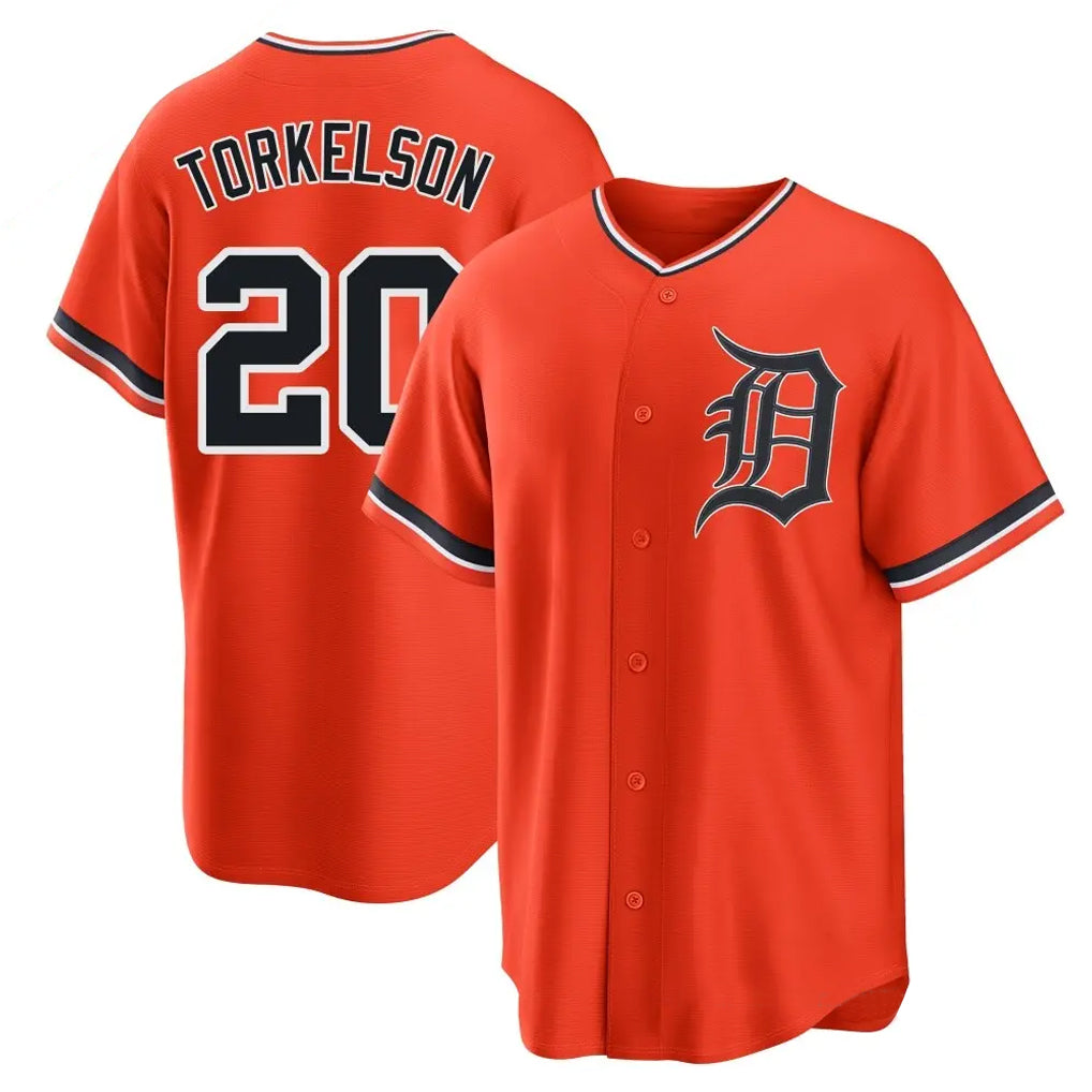 Kooe D.Tigers #20 Spencer Torkelson Player Orange Home Game Stitched Jerseys