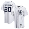 Kooe D.Tigers #20 Spencer Torkelson Player White Home Game Stitched Jerseys
