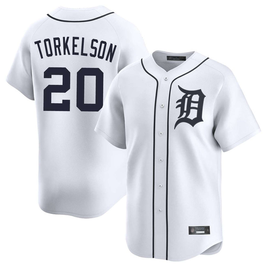 Kooe D.Tigers #20 Spencer Torkelson Player White Home Limited Stitched Jerseys