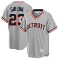 Kooe D.Tigers #23 Kirk Gibson Player Gray Cooperstown T-shirt Home Game Stitched Jerseys