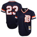 Kooe D.Tigers #23 Kirk Gibson Player Mitchell & Ness Navy 1984 Mesh Batting Practice  T-shirt Stitched Jerseys