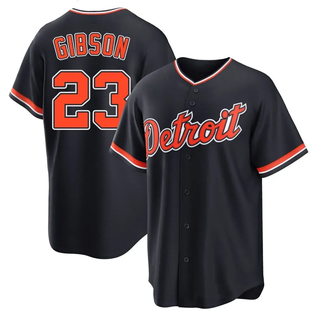 Kooe D.Tigers #23 Kirk Gibson Player Navy Home Game Stitched Jerseys