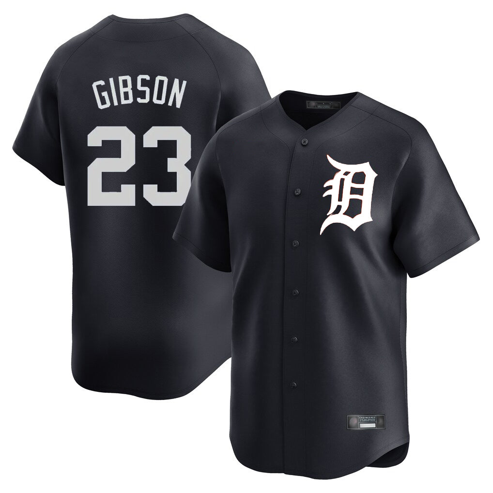 Kooe D.Tigers #23 Kirk Gibson Player Navy Home Limited Game Stitched Jerseys