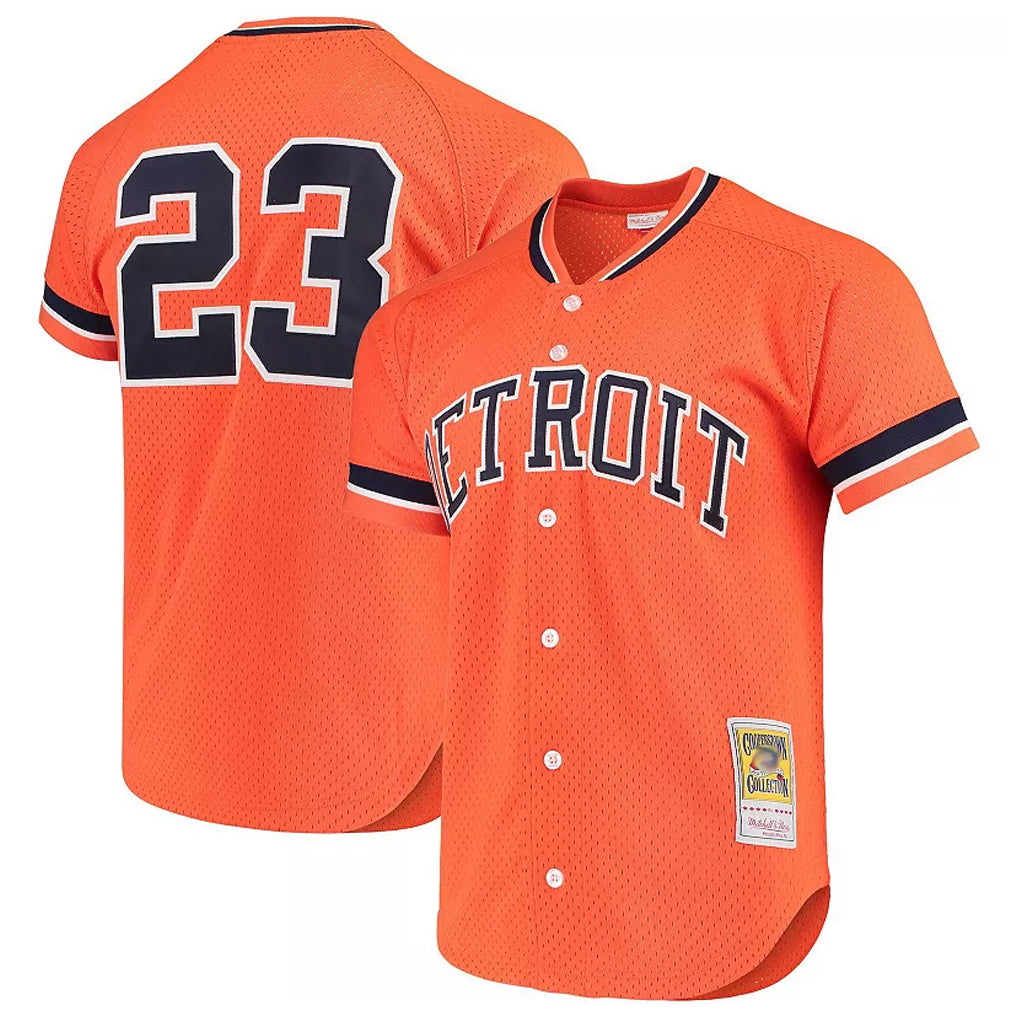 Kooe D.Tigers #23 Kirk Gibson Player Orange DMitchell & Ness Cooperstown Collection Batting Limited Stitched Jerseys