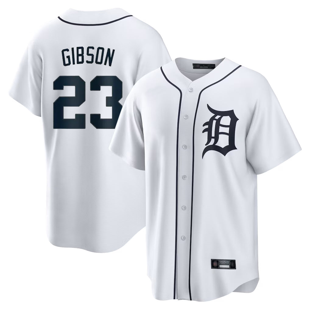 Kooe D.Tigers #23 Kirk Gibson Player White Home Game Stitched Jerseys