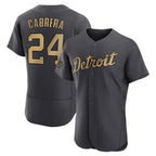 Kooe D.Tigers #24 Miguel Cabrera Player Charcoal All-Star Limited Elite Home Stitched Jerseys