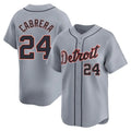 Kooe D.Tigers #24 Miguel Cabrera Player Gray Home Limited Stitched Jerseys