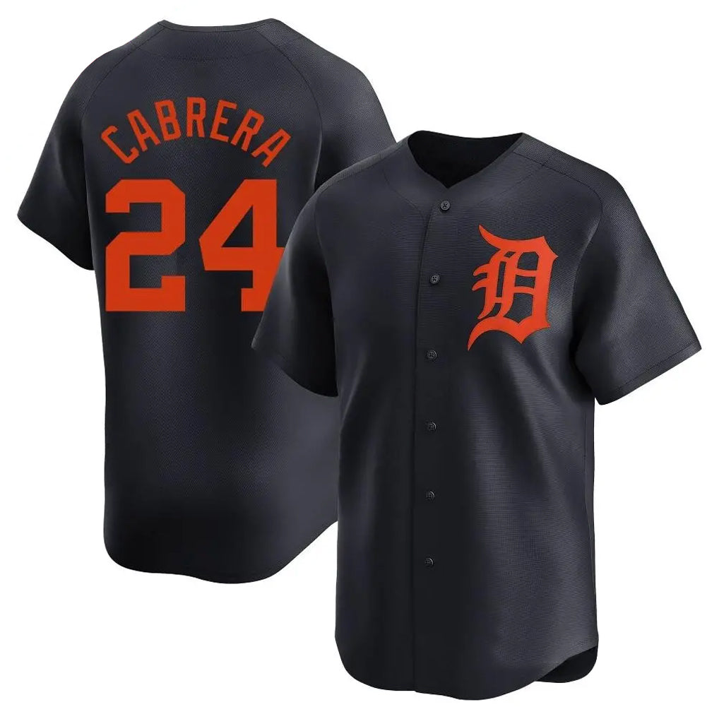 Kooe D.Tigers #24 Miguel Cabrera Player Navy Home Limited Stitched Jerseys