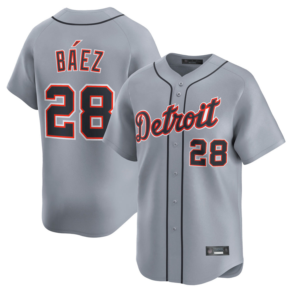 Kooe D.Tigers #28 Javier B¨¢ez Player Gray Home Limited Stitched Jerseys