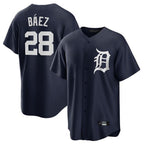 Kooe D.Tigers #28 Javier B¨¢ez Player Navy Game Home Stitched Jerseys