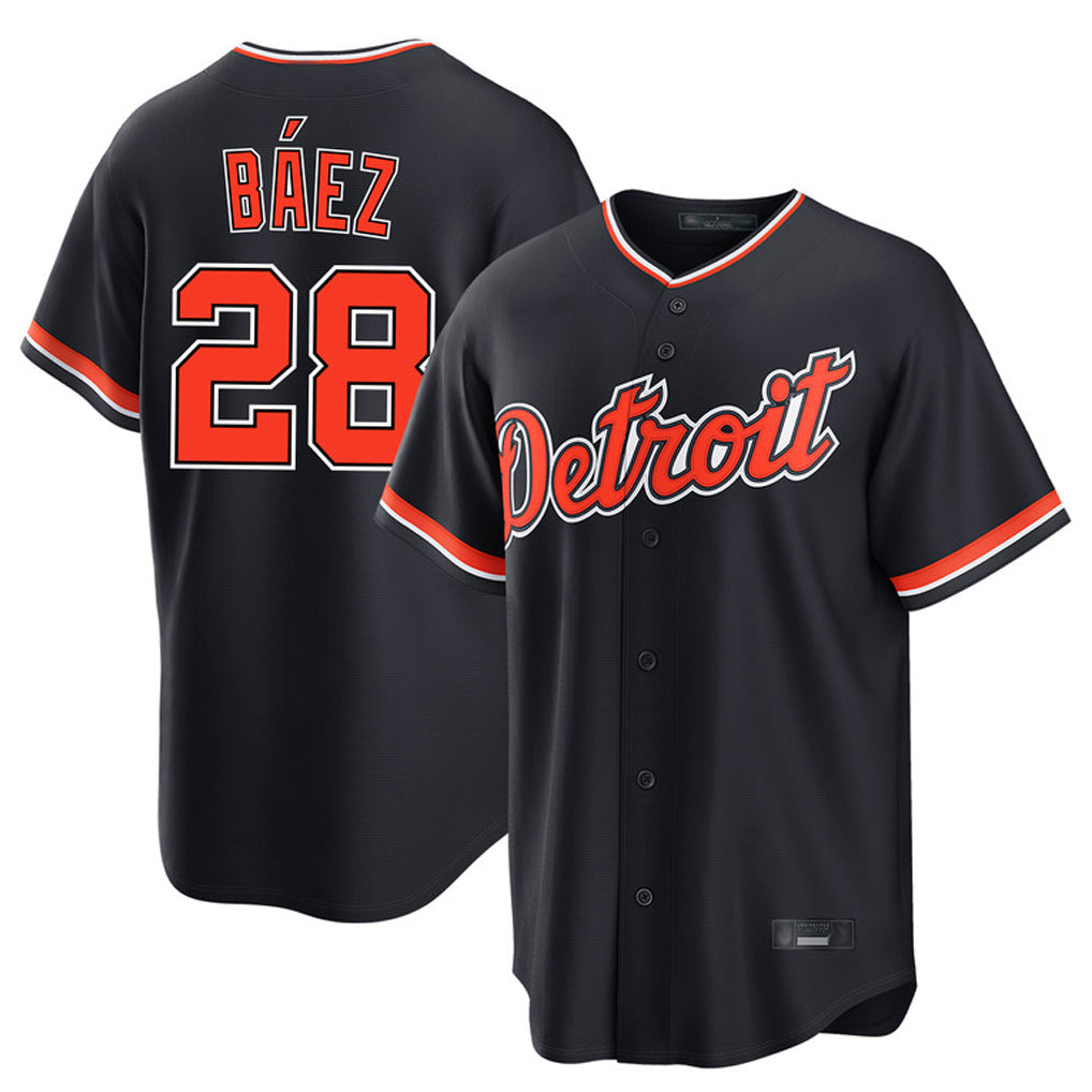 Kooe D.Tigers #28 Javier B¨¢ez Player Navy Home Game Stitched Jerseys