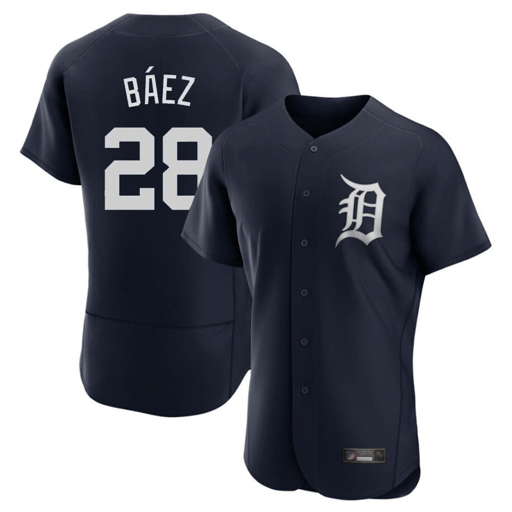 Kooe D.Tigers #28 Javier B¨¢ez Player Navy Limited Elite Home Stitched Jerseys