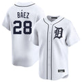 Kooe D.Tigers #28 Javier B¨¢ez Player White Home Limited Stitched Jerseys