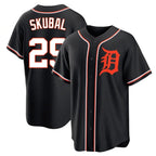 Kooe D.Tigers #29 Tarik Skubal Player Black Fashion Out Home Game Stitched Jerseys