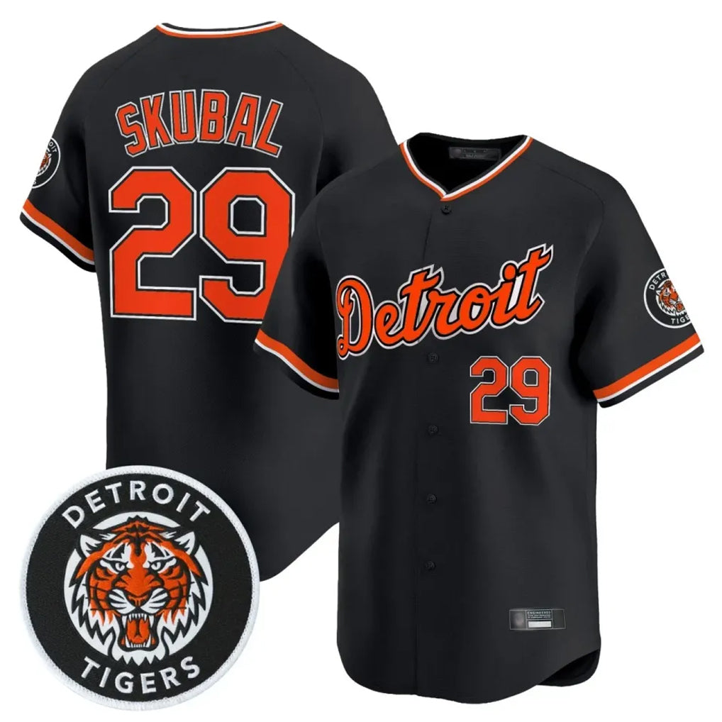 Kooe D.Tigers #29 Tarik Skubal Player Black Limited Home Stitched Jerseys