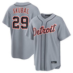 Kooe D.Tigers #29 Tarik Skubal Player Gray Home Game Stitched Jerseys
