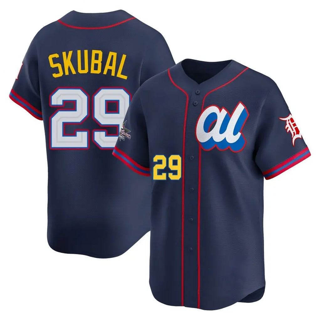 Kooe D.Tigers #29 Tarik Skubal Player Navy Limited American League All-Star Edition Stitched Jerseys