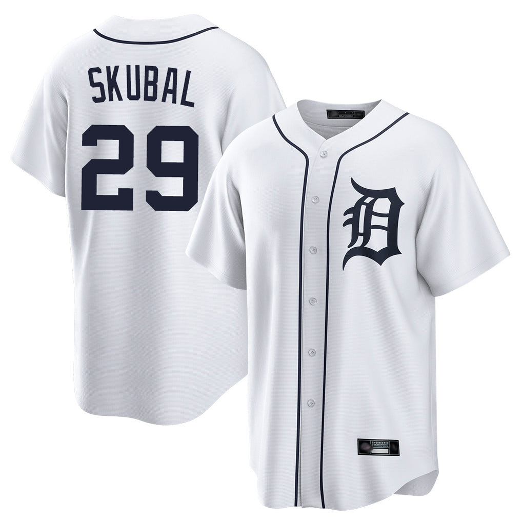 Kooe D.Tigers #29 Tarik Skubal Player White Home Game Stitched Jerseys