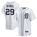 Kooe D.Tigers #29 Tarik Skubal Player White Home Game Stitched Jerseys