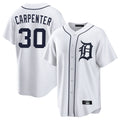Kooe D.Tigers #30 Kerry Carpenter Player White Home Game Stitched Jerseys