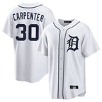 Kooe D.Tigers #30 Kerry Carpenter Player White Home Game Stitched Jerseys