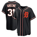 Kooe D.Tigers #31 Riley Greene Player Black Fashion Out Home Game Stitched Jerseys